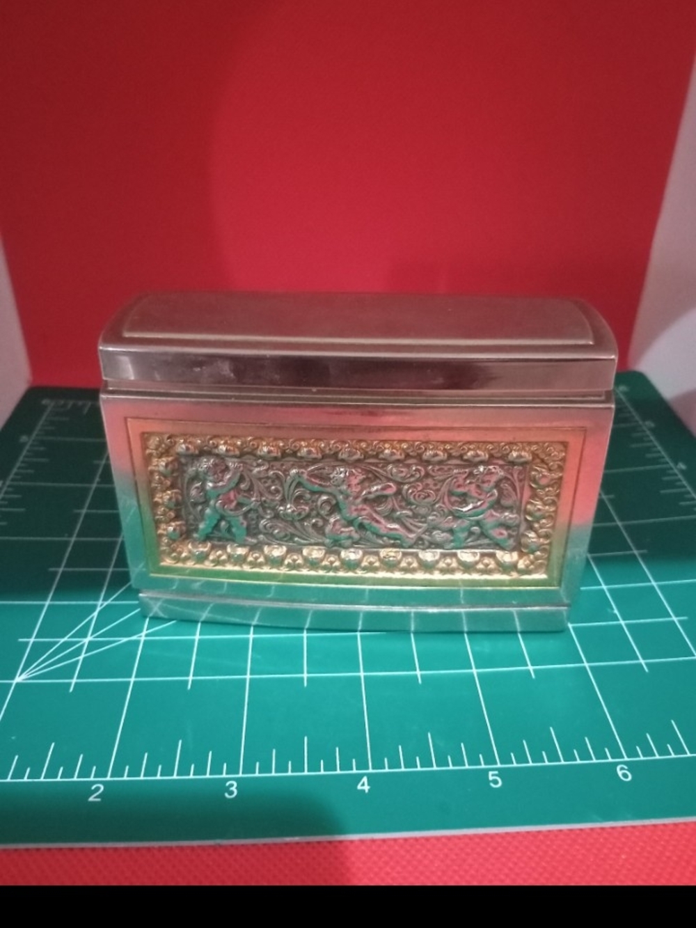 Rare vintage German cigarette dispenser.cigarette is dispensed thru side hole.